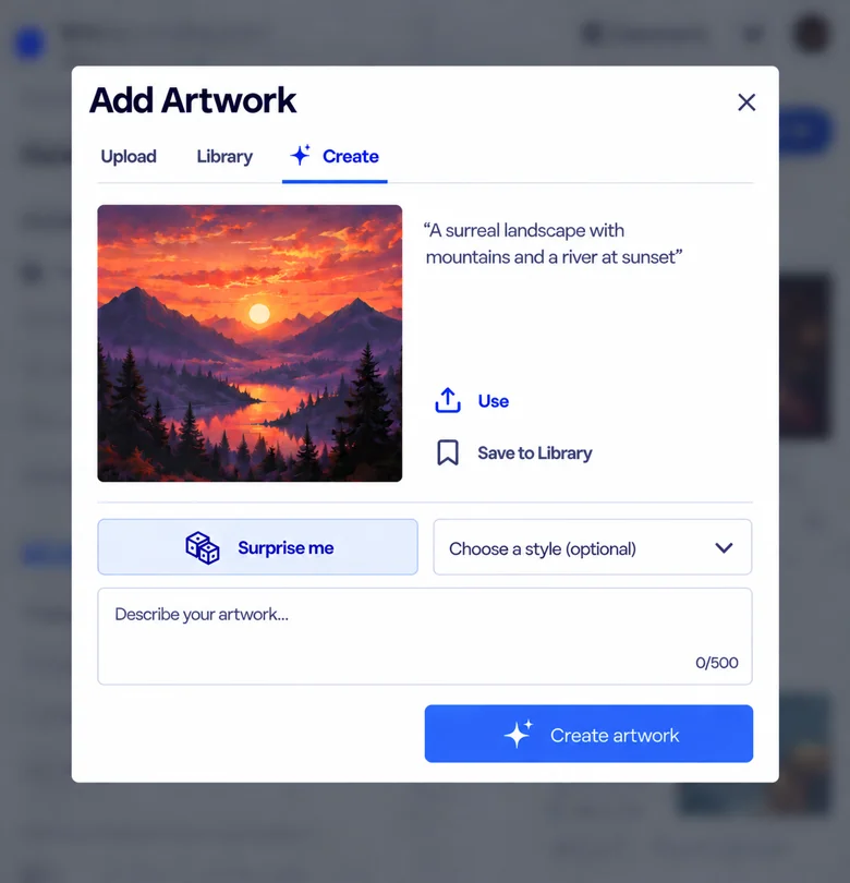 Lutely AI artwork creator